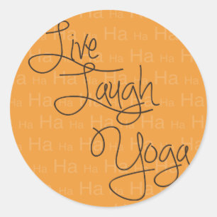 Live Laugh Yoga Classic Round Sticker
