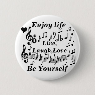 Live,Laught,Love_ 6 Cm Round Badge