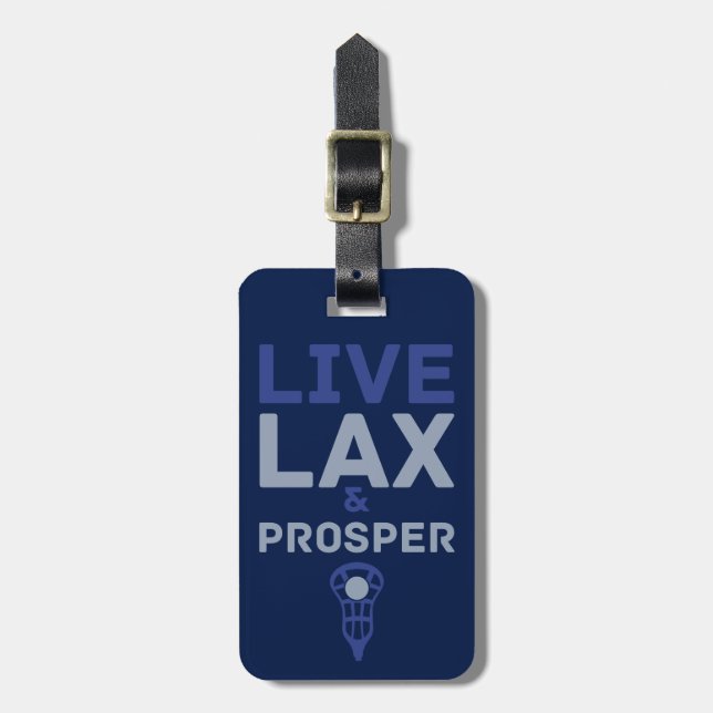 Live LAX & Prosper Lacrosse Luggage Tag Template (Front Vertical)