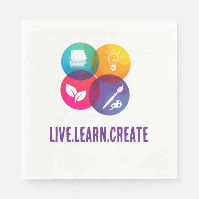 Live.Learn.Create Napkin (Front)