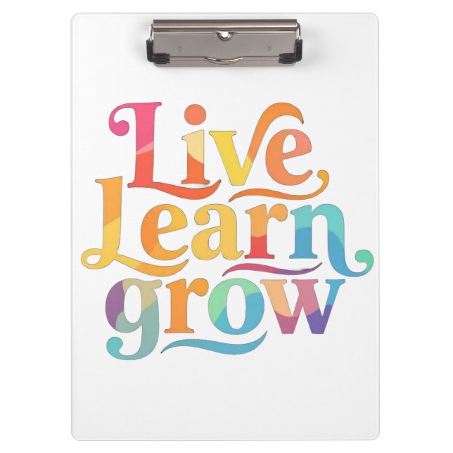 Live Learn Grow Clipboard (Front)