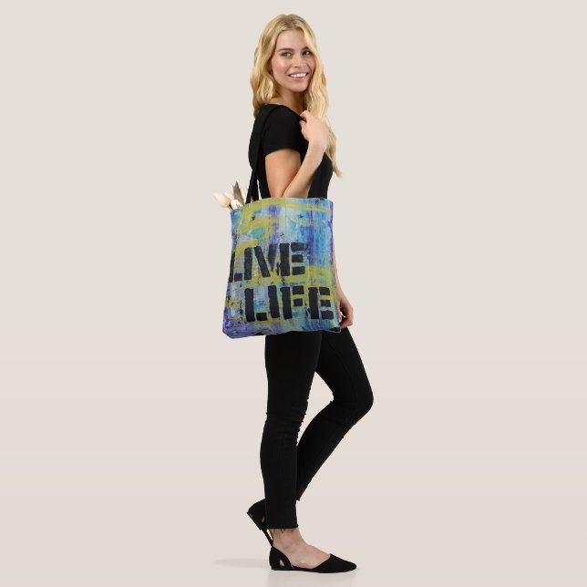 Live Life Abstract Message Tote Bag (On Model)