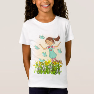 Live life have fun! spring girl t-shirt aqua peach