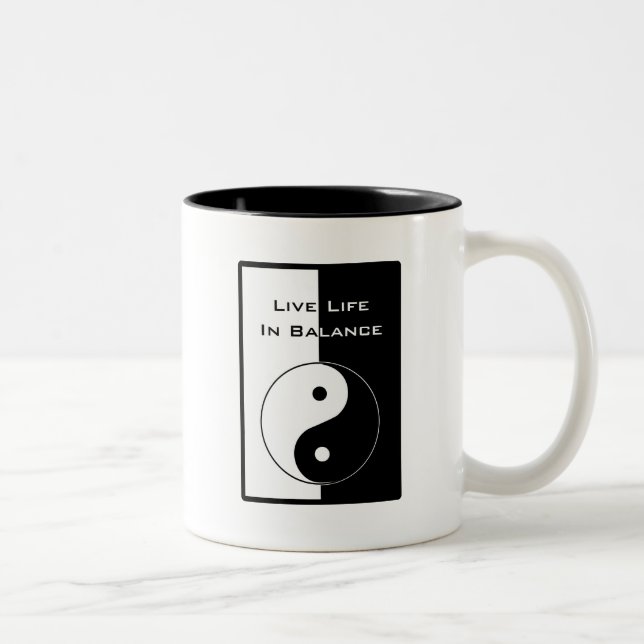 Live Life in Balance Two-Tone Coffee Mug (Right)