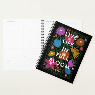 Live Life in Full Bloom Bold Floral   Name Planner