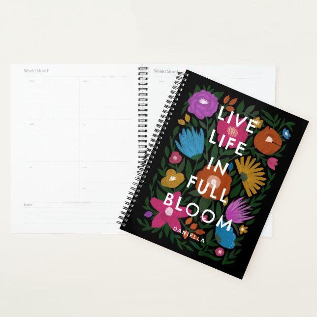Live Life in Full Bloom Bold Floral | Name Planner (Display)
