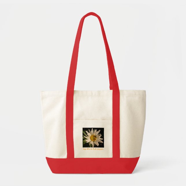 Live life in full bloom tote bag (Front)