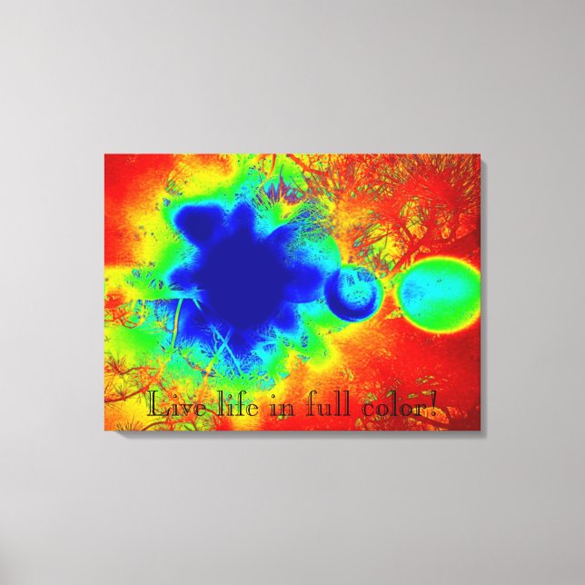 Live Life in Full Colour Abstract Canvas Wall Art (Front)