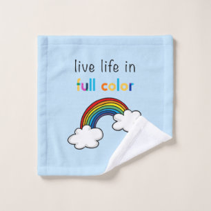 Live Life in Full Colour Rainbow Bath Towel Set