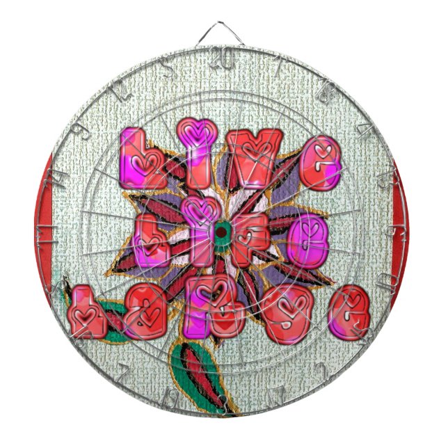 "Live Life Large" Art Print Dartboard (Front)