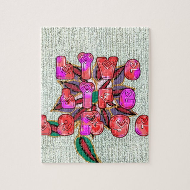 "Live Life Large" Art Print Jigsaw Puzzle (Vertical)