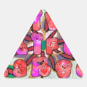 "Live Life Large" Art Print Triangle Sticker