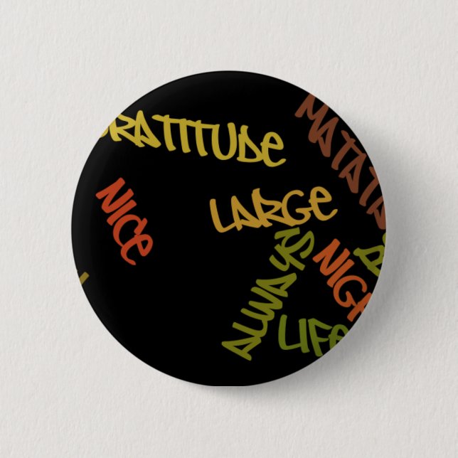 Live Life Large Word Art Print 6 Cm Round Badge (Front)