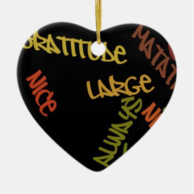 Live Life Large Word Art Print Ceramic Tree Decoration (Front)