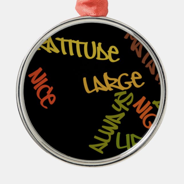Live Life Large Word Art Print Metal Tree Decoration (Front)