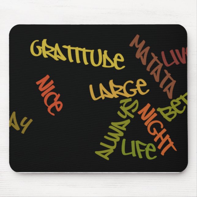 Live Life Large Word Art Print Mouse Mat (Front)
