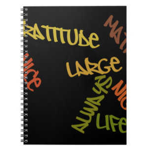 Live Life Large Word Art Print Notebook
