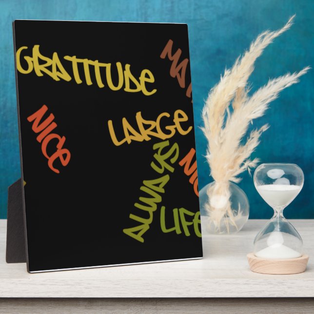 Live Life Large Word Art Print Plaque (Side)