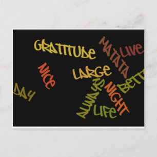 Live Life Large Word Art Print Postcard