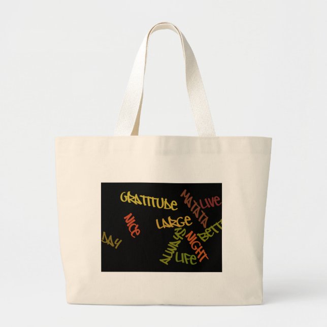 Live Life Large Word Art Print Tote Bag (Front)