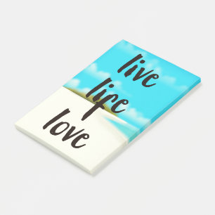 Live Life Love inspirational quote Post-it Notes