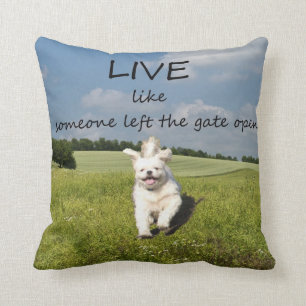 Live Like Someone Left the Gate Open: Throw Pillow