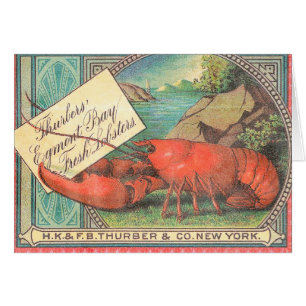 Live Lobster - Vintage Food Crate Label