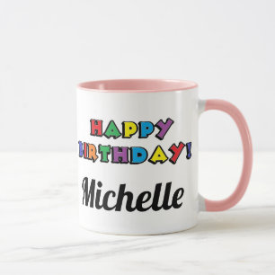 Live Long and Paws Purr Pink Birthday Personalised Mug