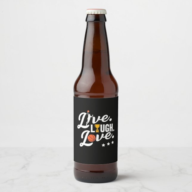 Live Lough Love Basketball Beer Bottle Label (Front)