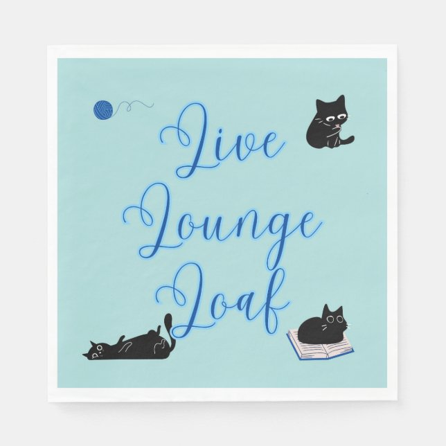 Live Lounge Loaf Cats Napkin (Front)