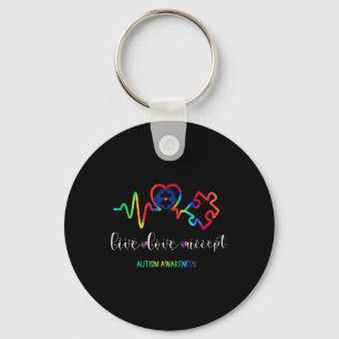 Live Love Accept Autism Awareness 1 Key Ring