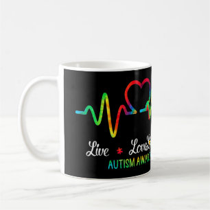 Live Love Accept Autism Awareness Month Shirt, Hea Coffee Mug