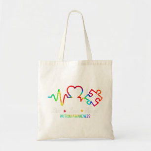 Live Love Accept Autism Awareness Month Shirt, Hea Tote Bag