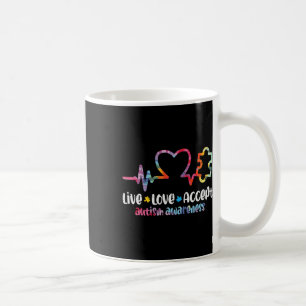 Live Love Accept Autism Awareness Mum Dad Men Wome Coffee Mug