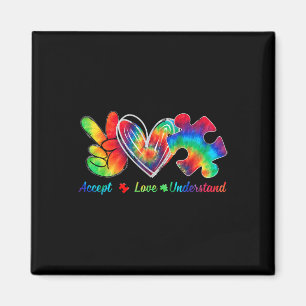 Live Love Accept Autism Awareness Support Acceptan Magnet