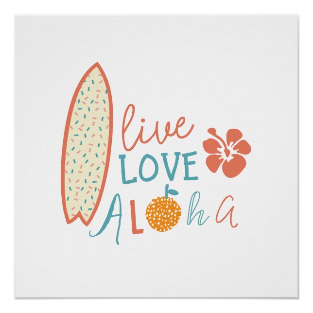Live, love, aloha poster (Front)