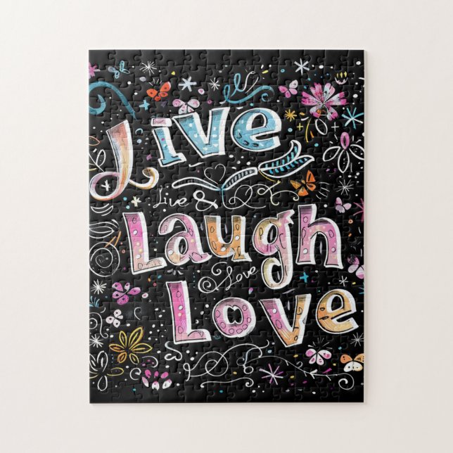 Live, Love and Laugh Jigsaw Puzzle (Vertical)