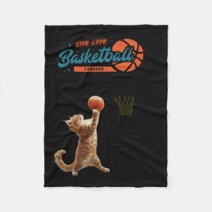 Live Love Basketball Forever  Fleece Blanket