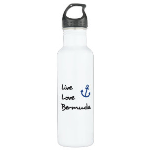 Live Love Bermuda Script Text with Anchor 710 Ml Water Bottle