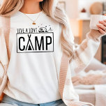 Live Love Camp Modern Simple Outdoor Camping T-Shirt<br><div class="desc">Live Love Camp Modern Simple Outdoor Camping Women's T-Shirt features the text "Live Love Camp" in a modern script typography accented with stars and a caravan. Perfect for those that enjoy camping as a gift for her for birthday, Christmas, Mother's Day, best friends, sisters and more. Designed by Evco Studio...</div>
