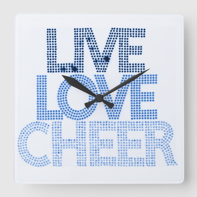 Live Love Cheer - Wall Clock (Front)