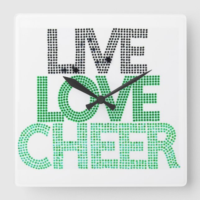Live Love Cheer - Wall Clock (Front)