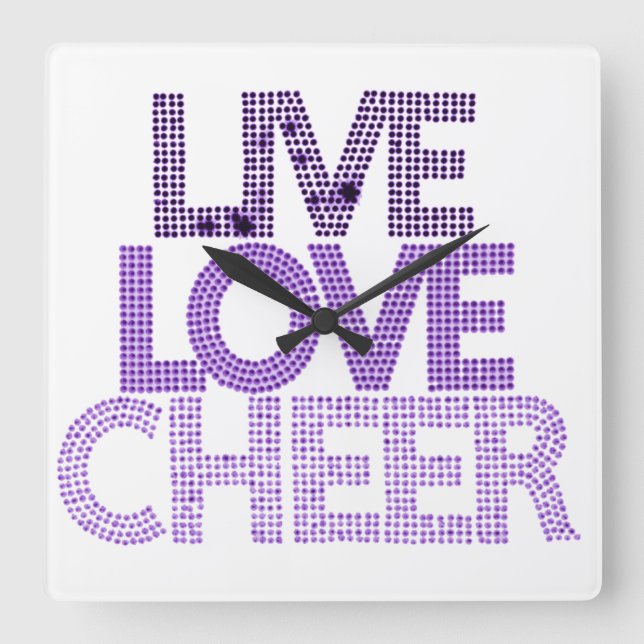 Live Love Cheer - Wall Clock (Front)