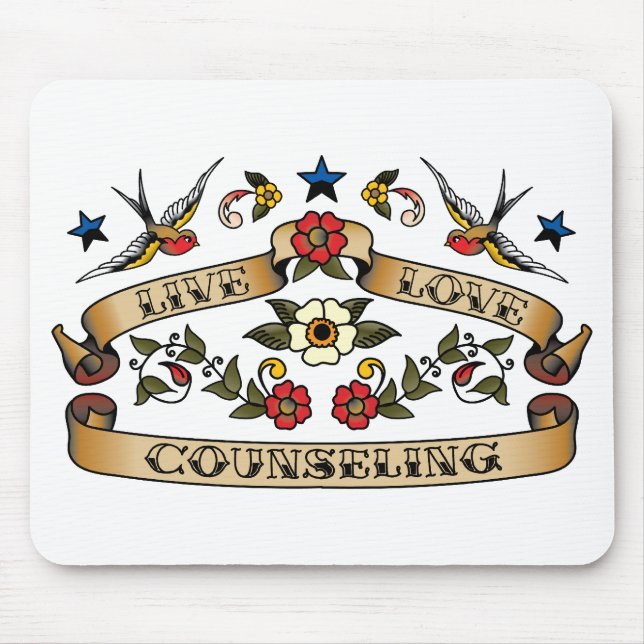Live Love Counseling Mouse Mat (Front)