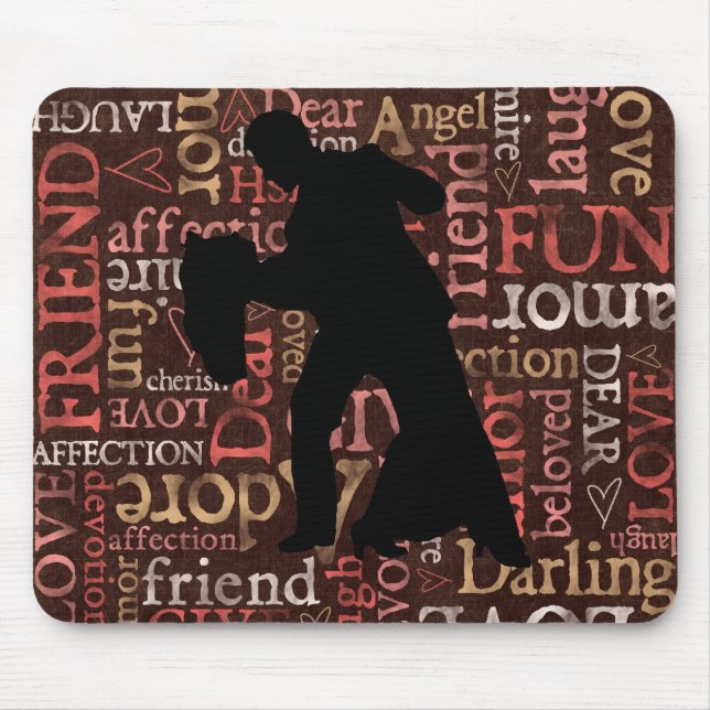 Live Love Dance - Ballroom Couple Mousepad (Front)