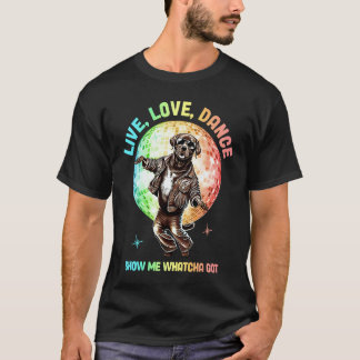 Live Love Dance Disco Labrador Retriever Retro Dan T-Shirt