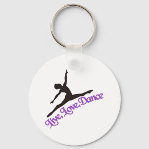 Live, Love, Dance Key Ring
