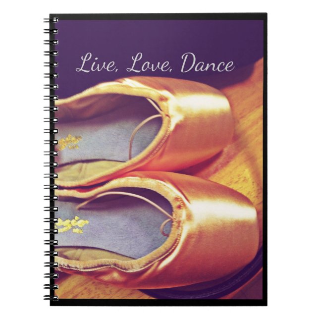Live, Love, Dance Personalizable Notebook (Front)