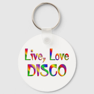 Live Love Disco Key Ring