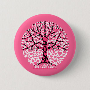 live love earth 6 cm round badge